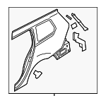 5G9809843 - Body: Quarter Panel for Volkswagen: Golf Alltrack, Golf SportWagen Image