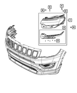68542244AA - Electrical: Fascia Bracket Kit, Right for Jeep: Compass Image