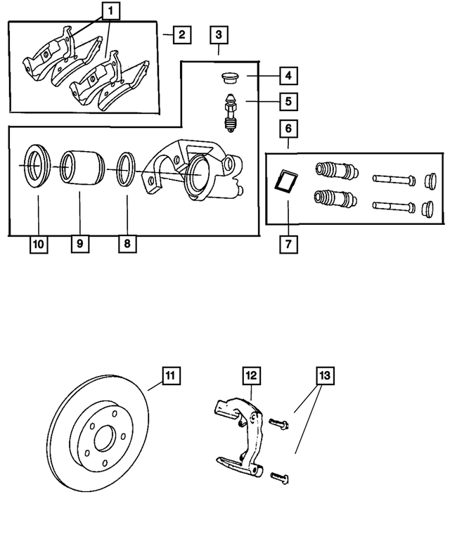5011974AB - : Disc Brake Caliper, Right for Mopar Image