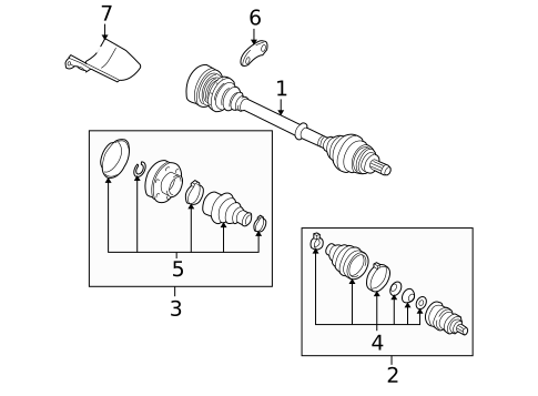 Drive Axles for 2009 Volkswagen Eos #1