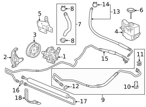 Pump & Hoses for 2010 Saab 9-5 #0