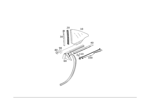 Rear-Side Window for 2018 Mercedes-Benz SL550 #0