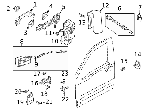 Lock & Hardware for 2010 Ford Transit Connect #1