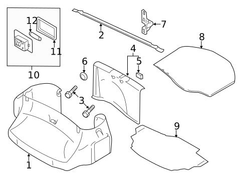 Interior Trim - Rear Body for 2009 Mitsubishi Eclipse #0