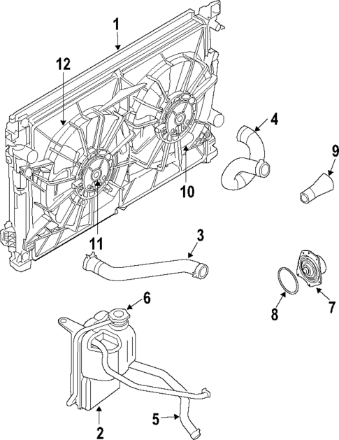 Radiator & Components for 2004 Chrysler Pacifica #1