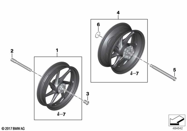 36318387775 - : Rim Carbon Rear for BMW-Motorrad Image