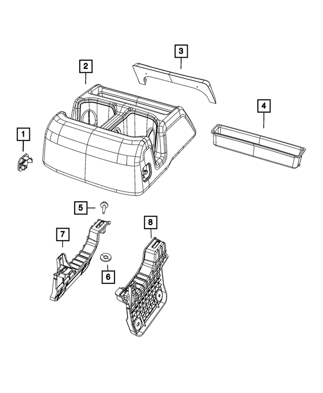 6XX04TX7AA - Interior Trim: Cover Plug for Jeep: Grand Cherokee L Image