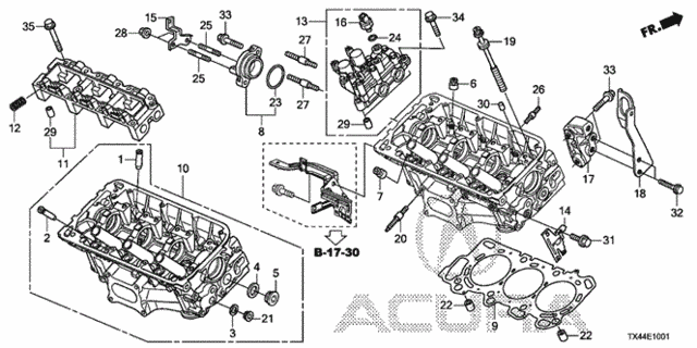 Rear Cylinder Head (1) for 2014 Acura RDX #0