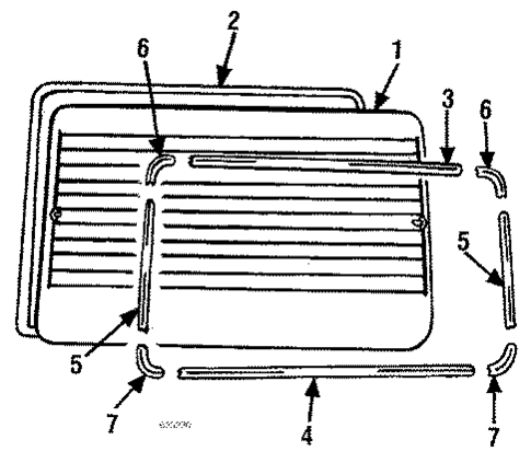 Glass - Tail Gate for 1985 Mitsubishi Montero #0
