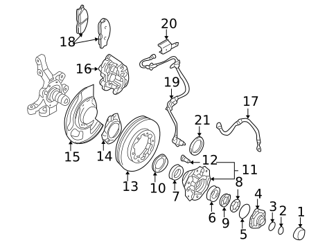 Brake Components for 1998 INFINITI QX4 #1