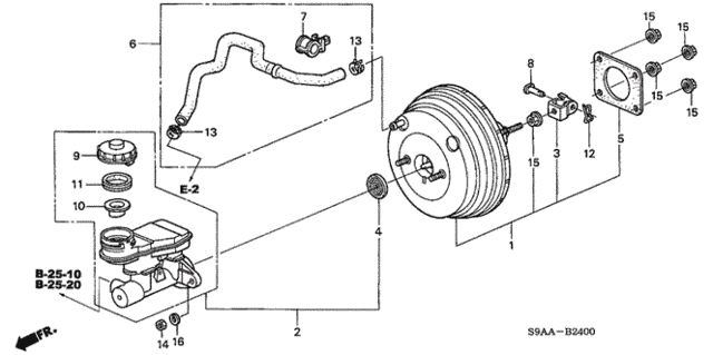 Brake Master Cylinder  - Master Power (KA) (KC) for 2006 Honda CR-V #0