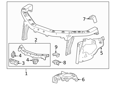 Radiator Support for 2015 GMC Terrain #0
