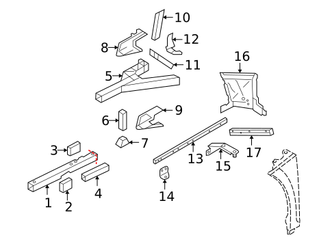 Structural Components & Rails for 2011 Audi R8 #0