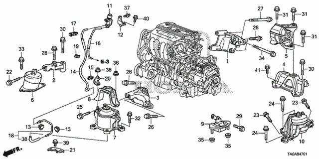 Engine Mounts (L4) (AT) for 2012 Honda Accord #0
