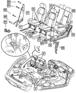 ZL621FLAA - Interior Trim: Seat Latch, Right, Rear for Mopar Image