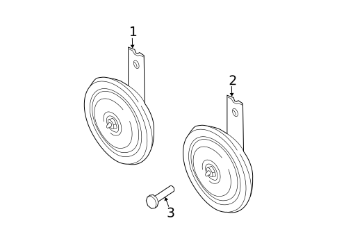 Horn for 2009 Kia Sorento #0
