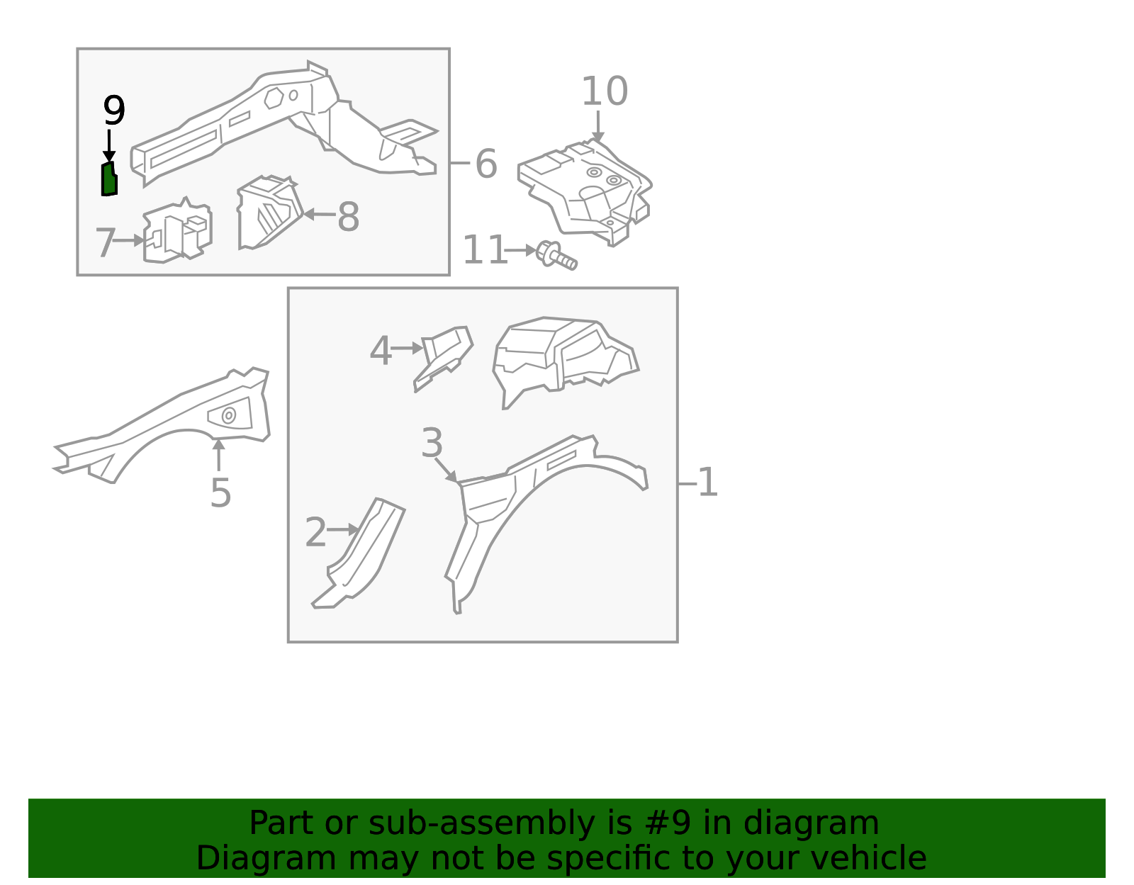 60835-TA0-A00ZZ - 2010-2015 Honda - Bracket Front Bumper Beam Side ...