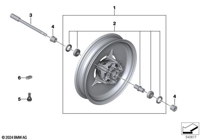 36315A9DB10 - Wheels and Tires: Cast Wheel Front -  for BMW-Motorrad Image