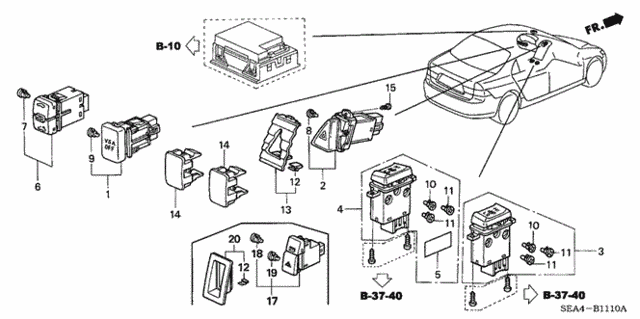 Switch for 2004 Acura TSX #0