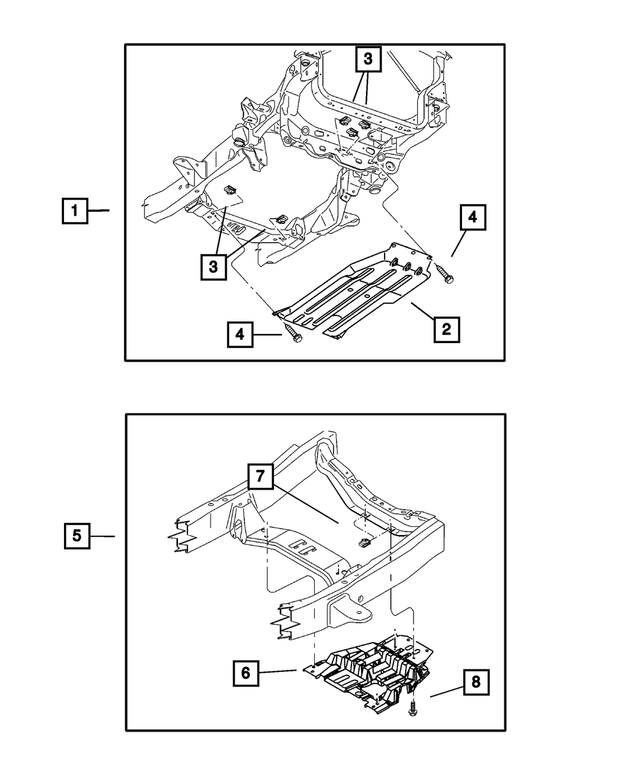 5104700AA - Mopar Accessories - Component Parts: Front Skid Plate for Mopar Image