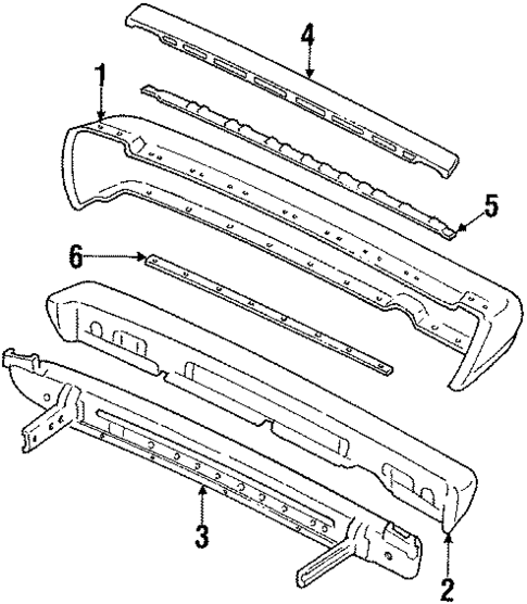 Bumper & Components - Rear for 1992 Subaru Loyale #1