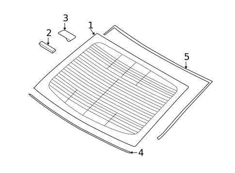 Glass & Hardware - Back for 2018 Hyundai Sonata #0