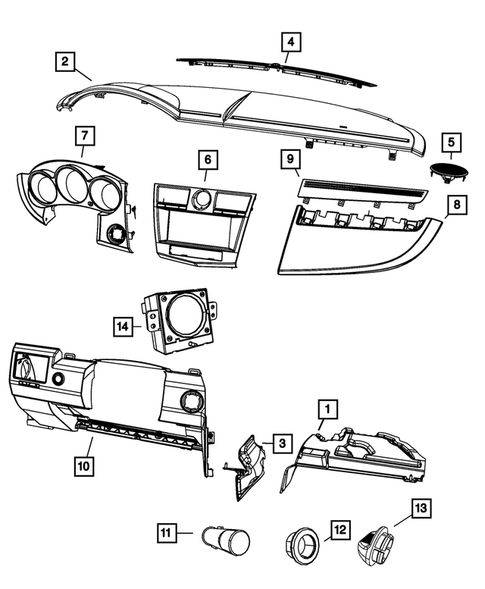 Instrument Panel for 2009 Chrysler Sebring #2