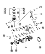 68054213AA - Engine 5.9L Six Cylinder (Diesel): Crankshaft for Mopar Image