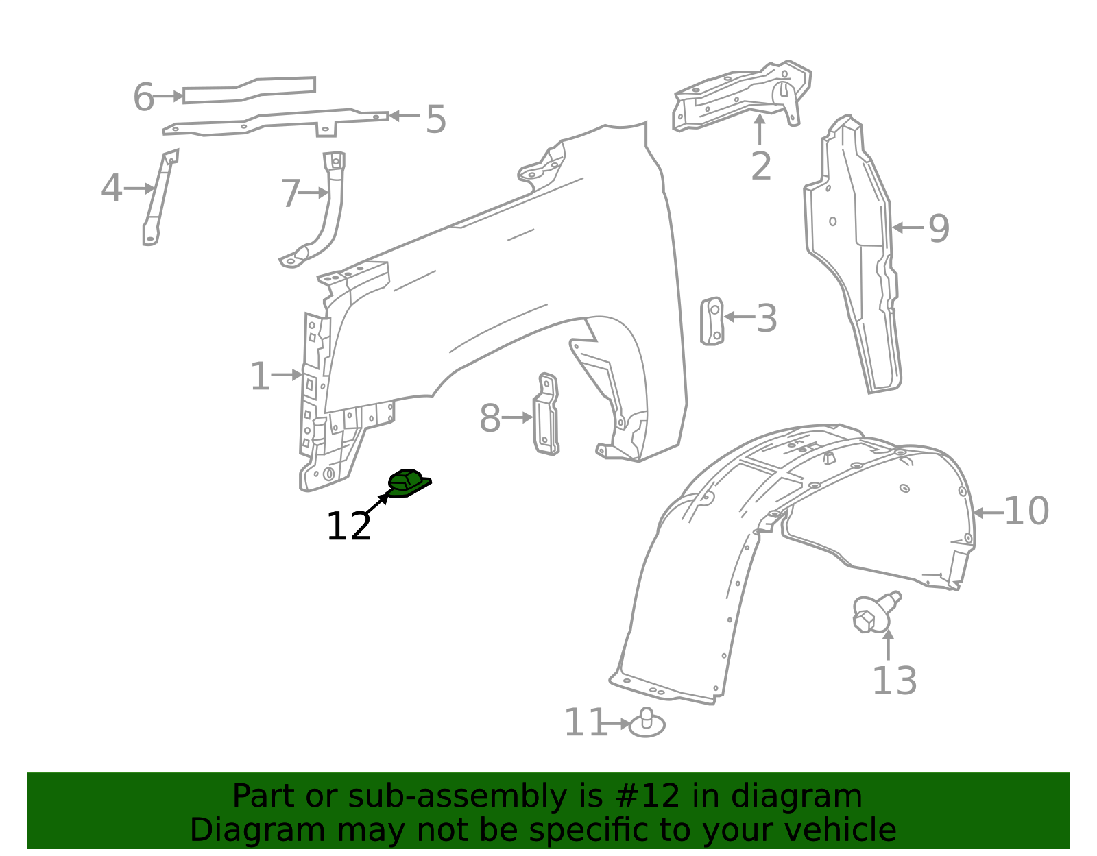 2014-2022 GM Fender Liner Nut M4.2X1.41 11611523 GM | GMPartsDirect.com