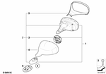 51167006149 - : Base, Outside Mirror, Left for BMW Image