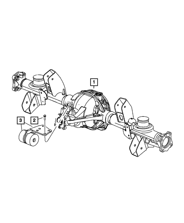 52114889AA - Rear Axle; Corporate 213 MM; Differential and Drive Line: Rear Complete Axle Assembly for Mopar Image