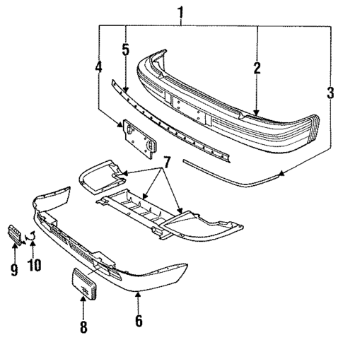 Bumper & Components - Front for 1990 Saab 9000 #0