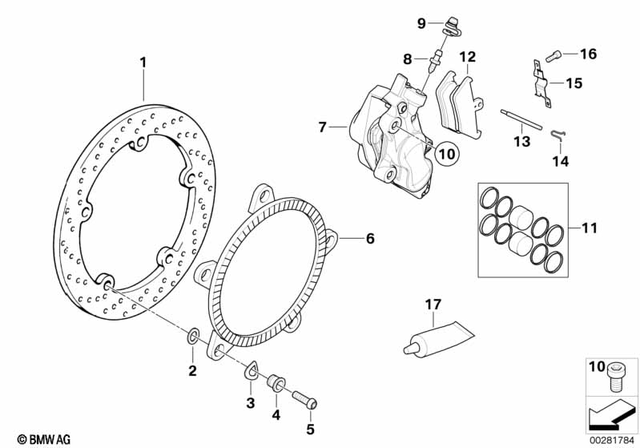 34112314888 - Brakes: Wave Washer - 14.2/21.6 for BMW-Motorrad Image image