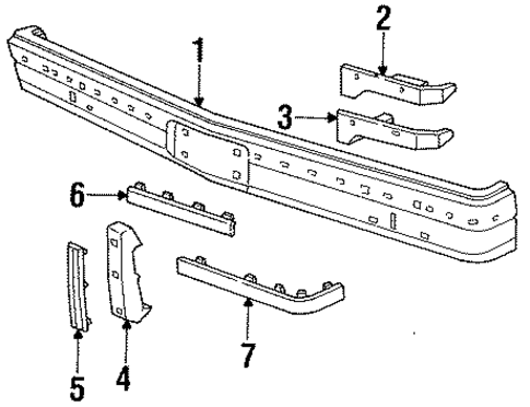 Bumper & Components - Front for 1993 Dodge B150 #0