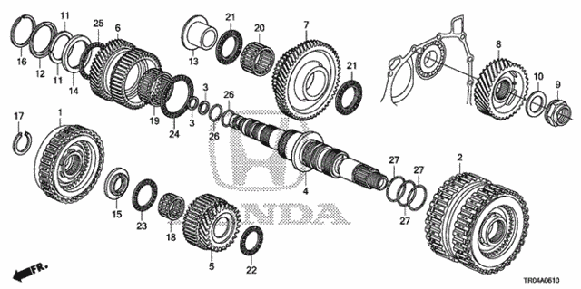 AT Secondary Shaft - Clutch (Low/2nd-4th) for 2012 Honda Civic #0