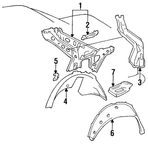 Inner Components for 1989 Mercedes-Benz 190D #0