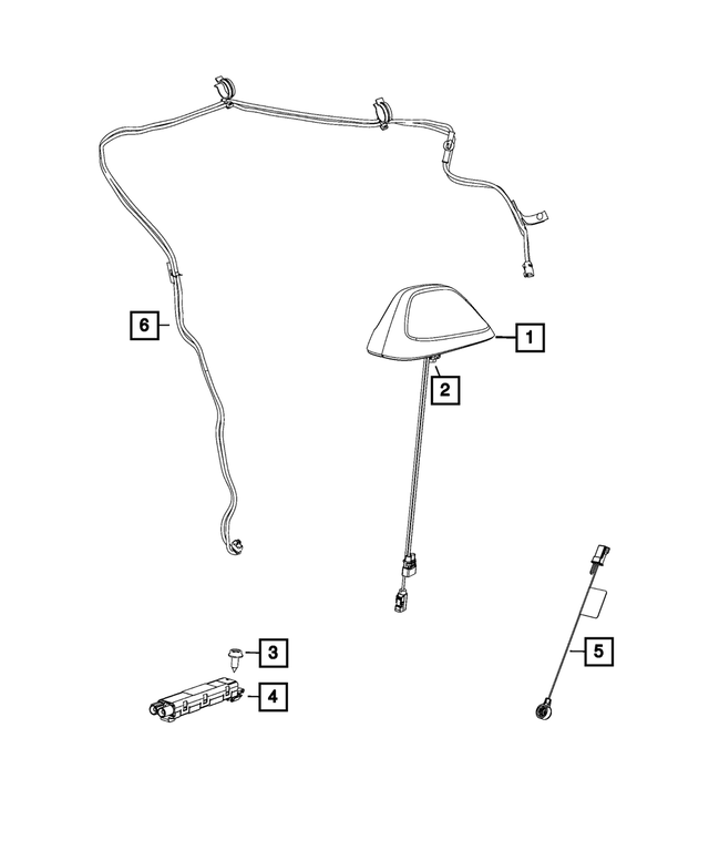 « 6ZZ66PDNAA – Electrical : Câble Et Support De Base Antenne pour Mopar Image »