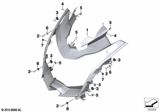 46637725009 - Frame and Mounting Parts: Headlight Bracket -  for BMW-Motorrad Image image