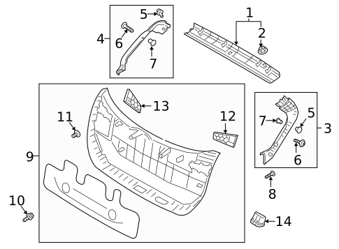 Interior Trim for 2020 Hyundai Kona Electric #0