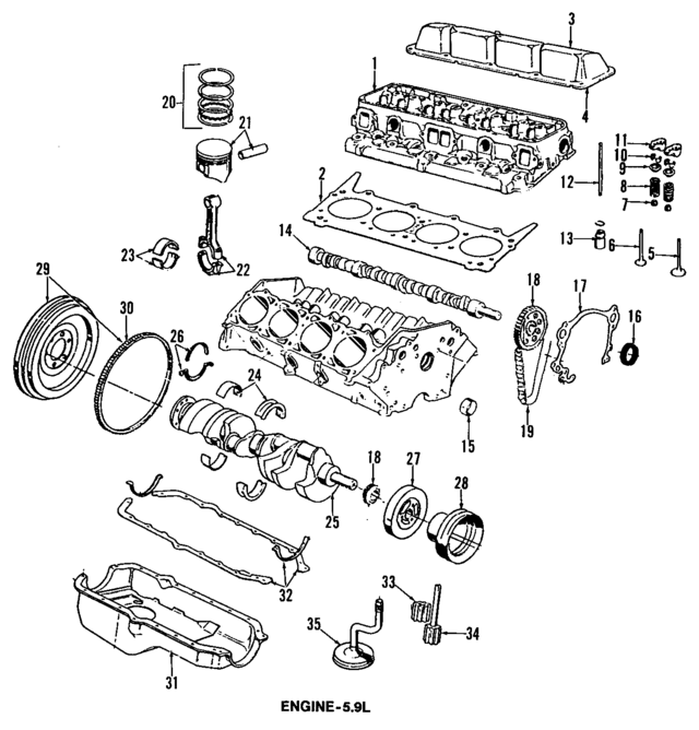 83507120 - Engine: Engine Oil Pan Gasket for Mopar Image