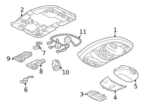 Overhead Console for 2004 Isuzu Ascender #0