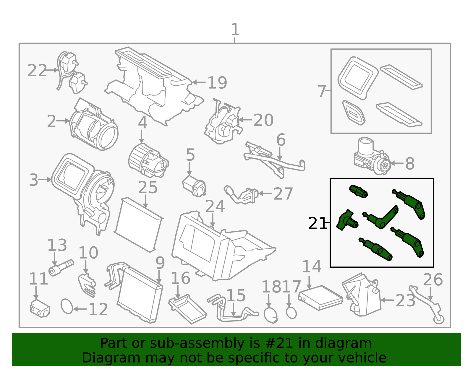 2007-2018 Volvo HVAC Heater Mode Door Lever 31348752 | OEM Parts Online