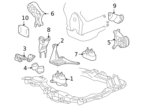 Brackets, Flanges & Hangers for 2007 Pontiac G6 #0