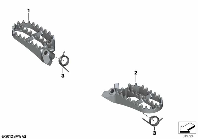 46718409498 - Design: Enduro rider foot peg, right for BMW-Motorrad Image