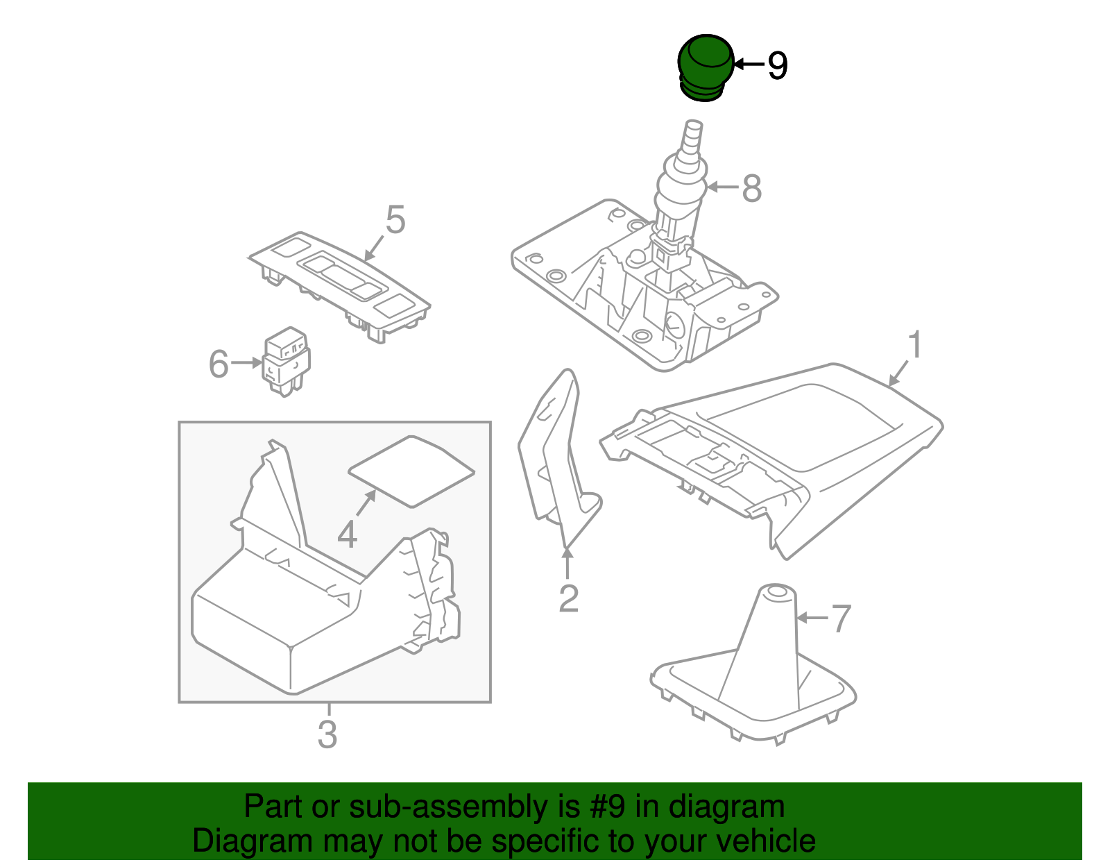 2010-2023 Subaru Shift Knob 35022AJ001 | Subaru Parts Guys