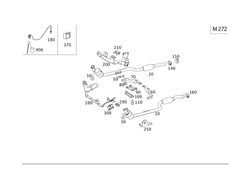 Exhaust System on 6-Cylinder Gasoline Vehicles for 2014 Mercedes-Benz C350 #0