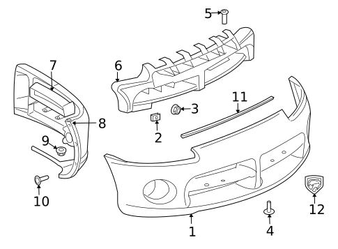 Bumper & Components - Front for 2010 Dodge Viper #0