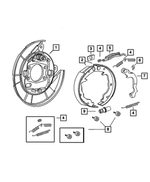 68159684AA - : Rear Drum Brake Backing Plate, Right Rear for Mopar Image