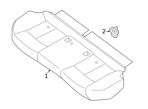 Rear Seat Components for 2013 Nissan Sentra #2