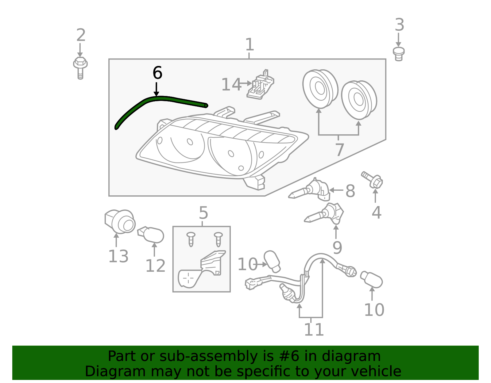 2005-2010 Scion tC Headlight Seal 53183-21030 | Toyota Parts Center